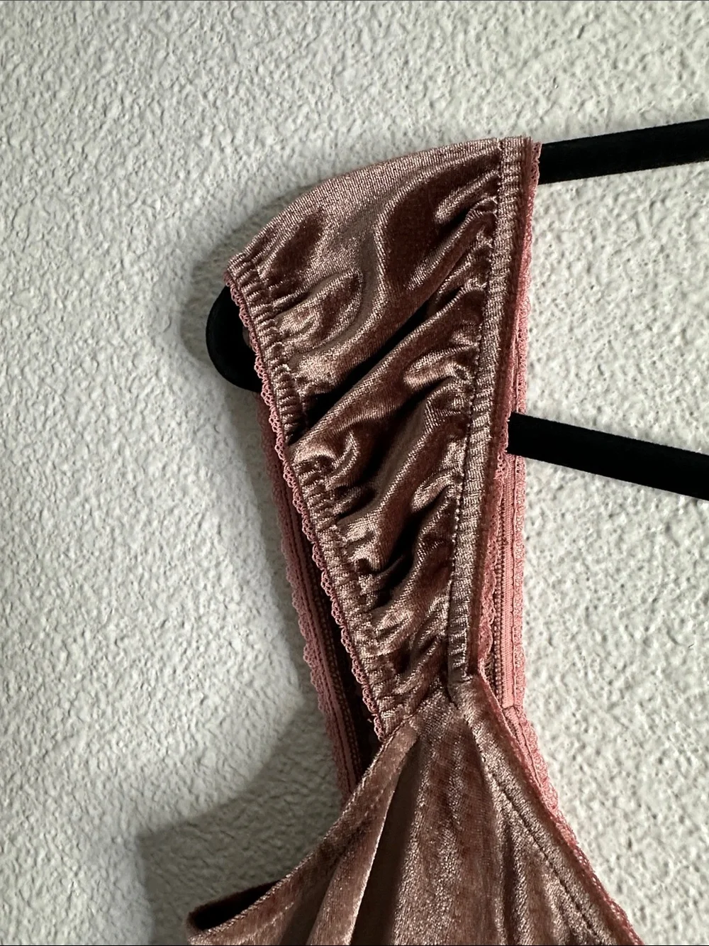 Free people rose Marie Velvet V-Neck A-Line Dress in Dusty Rose size M